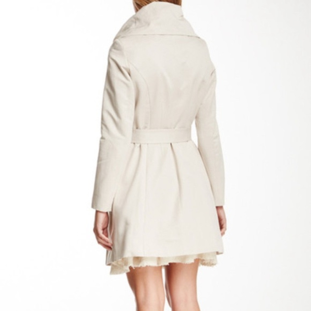 T Tahari Callie Vanilla Cream Women's Trench Coat - Picture 2 of 10